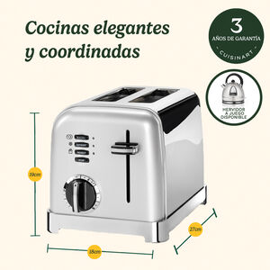 TOSTADOR CON 2 RANURAS - GRIS PERLA