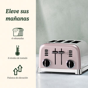 Tostador con 4 ranuras - Rosa