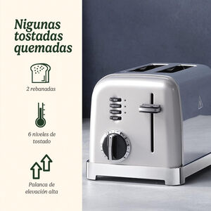 TOSTADOR CON 2 RANURAS - GRIS PERLA