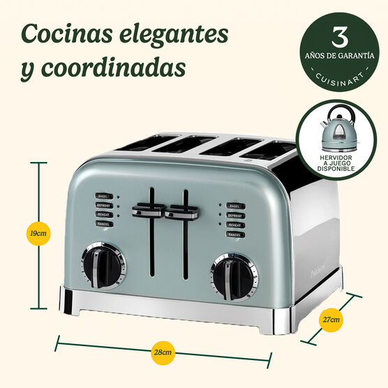 Tostador con 4 ranuras - Verde